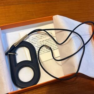 Authentic Hermes leather necklace